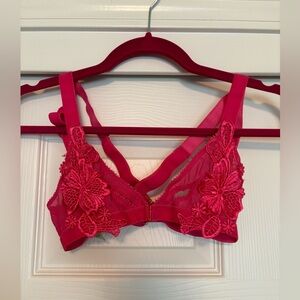 Honeydew Hot Pink Floral Bralette Size Small